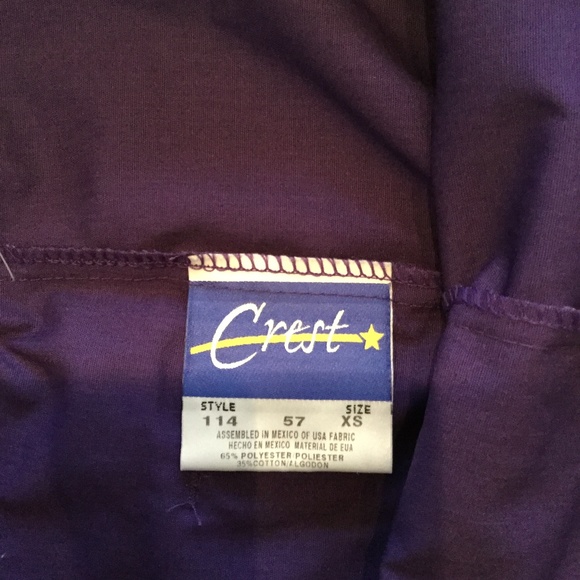 CREST SCRUB PANTS, PURPLE, SIZE XS, STYLE 114, NWT - Picture 6 of 6